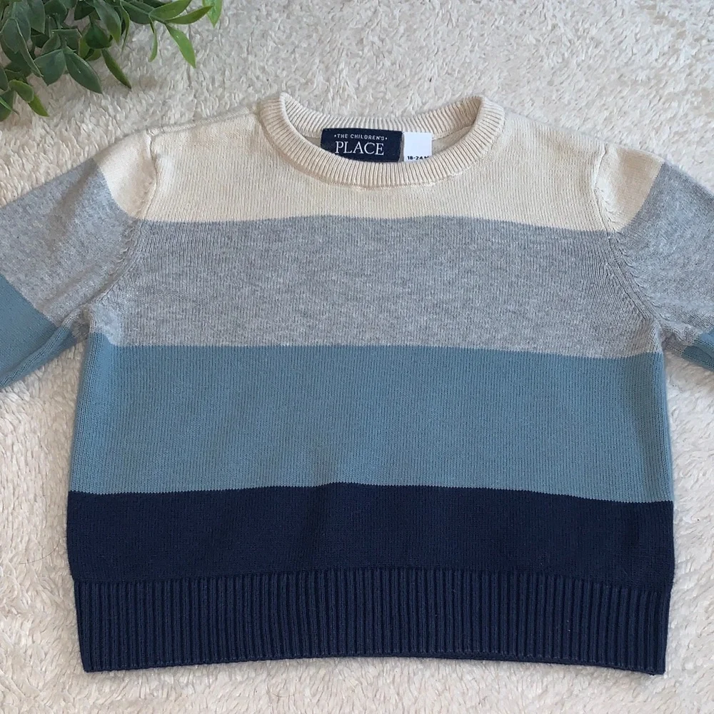 Children’s Place Blue Gray Sweater 18-24M EUC Crewneck